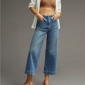 Pilcro The Skipper Cropped Wide-Leg Jeans